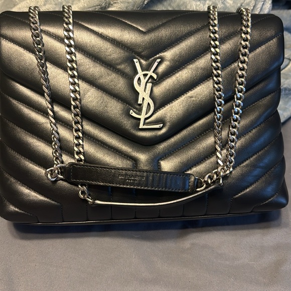 Yves Saint Laurent Handbags - LOULOU MEDIUM IN QUILTED LEATHER    DIMENSIONS: 13.7 X 9 X 5.3 INCHES